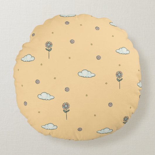 魅惑の子供部屋ピーチ ラウンドクッション (正面)