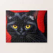 魅惑の子猫アートポートレート 252ピース 黒猫