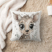 「魅惑の子鹿」クッションカお洒落バー クッション (ブランケット)