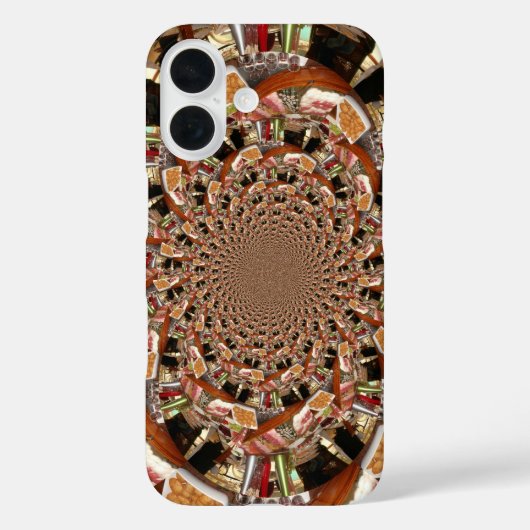 魅惑の寿司モザイク | 土色のブラウンと銅色 Case-Mate iPhoneケース (裏面)