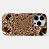 魅惑の寿司モザイク | 土色のブラウンと銅色 Case-Mate iPhoneケース (裏面 (横))
