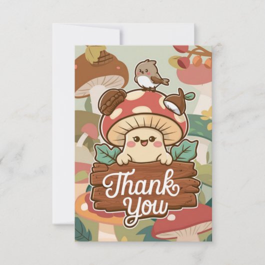 魅惑の小さなキノコありがとう サンキューカード (正面)