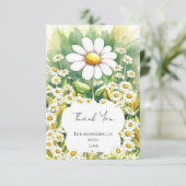 魅惑の小さなデイジーの赤ちゃんシャワー サンキューカード (スタンド正面)