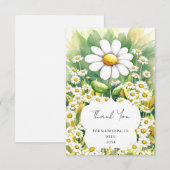 魅惑の小さなデイジーの赤ちゃんシャワー サンキューカード (正面/裏面)