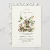 魅惑の小さな妖精のベビーシャワー招待状 招待状 (正面/裏面)