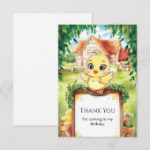 魅惑の小さな鶏の誕生日 サンキューカード (正面/裏面)