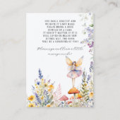 魅惑の山花妖精の庭の本ベビー エンクロージャーカード (裏面)