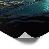 魅惑の峡谷の川と崖 ポスター (角)