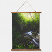 魅惑の川林の春の花 吊り下げ型タペストリー (正面)