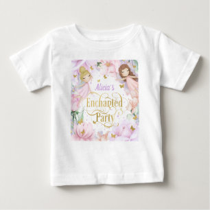 魅惑の庭の妖精1歳の誕生日 ベビーTシャツ