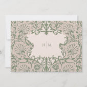 魅惑の庭の日付を結婚保存 招待状 (裏面)