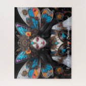 魅惑の庭の翼を持つ蝶のミューズ ジグソーパズル (縦)