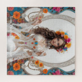 魅惑の庭の翼を持つ蝶のミューズ ジグソーパズル (横)