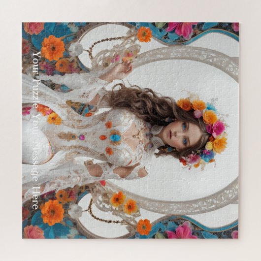 魅惑の庭の翼を持つ蝶のミューズ ジグソーパズル (横)