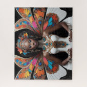 魅惑の庭の翼を持つ蝶のミューズ ジグソーパズル (縦)