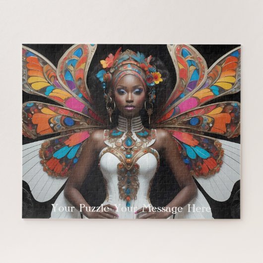 魅惑の庭の翼を持つ蝶のミューズ ジグソーパズル (横)