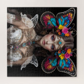 魅惑の庭の翼を持つ蝶のミューズ ジグソーパズル (横)
