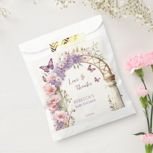 魅惑の庭の蝶の赤ちゃんシャワーの好意 フェイバーバッグ (封をした状態)