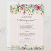 魅惑の庭ベビーシャワー電話ゲームカード (正面)