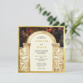 魅惑の庭園門のウェディング 招待状 (スタンド正面)