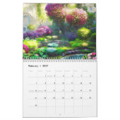 魅惑の庭園 カレンダー (2月 2027)