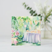 魅惑の庭:お茶の喜び、赤ちゃんシャワー 招待状 (スタンド正面)