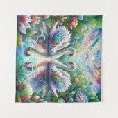 魅惑の庭：輝きの白鳥 タペストリー (正面(横))