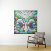 魅惑の庭：輝きの白鳥 タペストリー (インサイチュ)