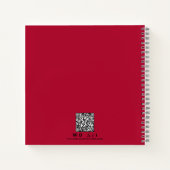 『魅惑の想い』赤バラのモチーフ雑誌 ノートブック (裏面)