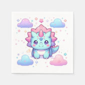 魅惑の愛らしい恐竜のベビーシャワー スタンダードカクテルナプキン (正面)