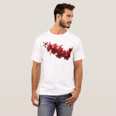 魅惑の抽象的フラワーデザイン Tシャツ (正面フル)
