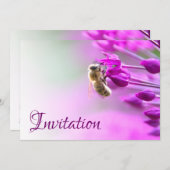魅惑の招待状 花と蜂 招待状 (正面/裏面)