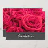 魅惑の招待状 赤いバラ 招待状 (正面/裏面)