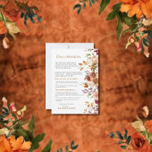 魅惑の旅:ダリアウォーター色秋の結婚式 ノートカード