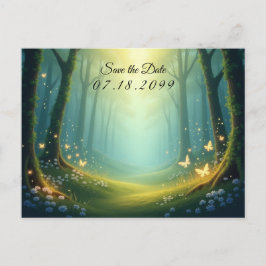 魅惑の日に照らされた夏の森 シーズンポストカード