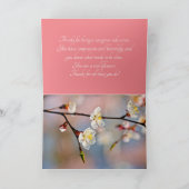 魅惑の日本のアプリコットの花 サンキューカード (内部)