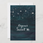 魅惑の星空シルバー&ブルーパーティー 招待状 (裏面)