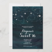 魅惑の星空 シルバー＆ブルーパーティー 招待状 (正面)