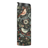 魅惑の暗いヴィンテージフローラ鳥 タンブラー (回転右)