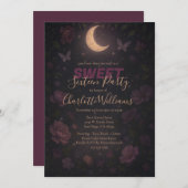 魅惑の月と星のSweet sixteenパーティー 招待状 (正面/裏面)