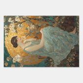 魅惑の月明かりの乙女フローラモザイクデカページ ラッピングペーパーシート (正面3)