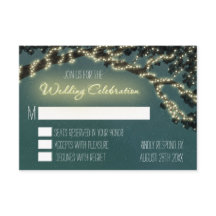 魅惑の木の枝　ラスティックウェディング　RSVPカード