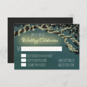 魅惑の木の枝 ラスティック ウェディング RSVP カード (正面/裏面)