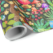 魅惑の森おとぎ話の庭のシ素朴ーン ラッピングペーパー (ロールコーナー)