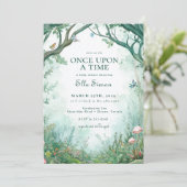 魅惑の森おとぎ話の森の赤ちゃんシャワー 招待状 (スタンド正面)