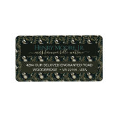 魅惑の森かわいいアナグマ暗いテーマカスタム ラベル (正面)