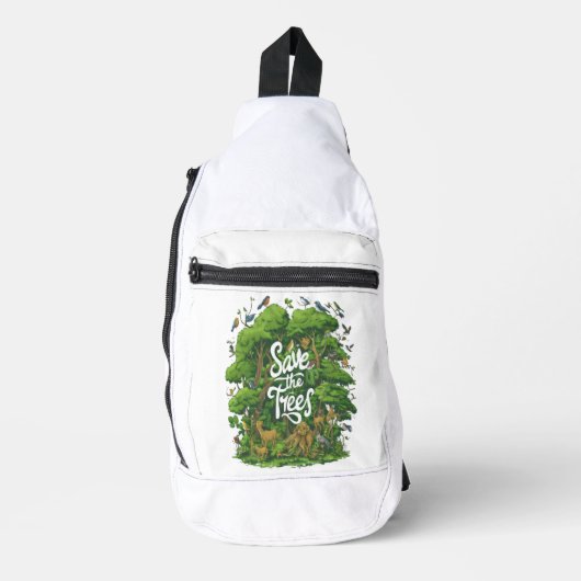 魅惑の森が生きている スリングバッグ (正面)