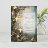 魅惑の森つるのマッシュルーム結婚提灯 招待状 (スタンド正面)