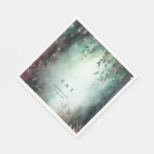 魅惑の森つる植物金ゴールドモーヴマジカル結婚ズ スタンダードランチョンナプキン (角)