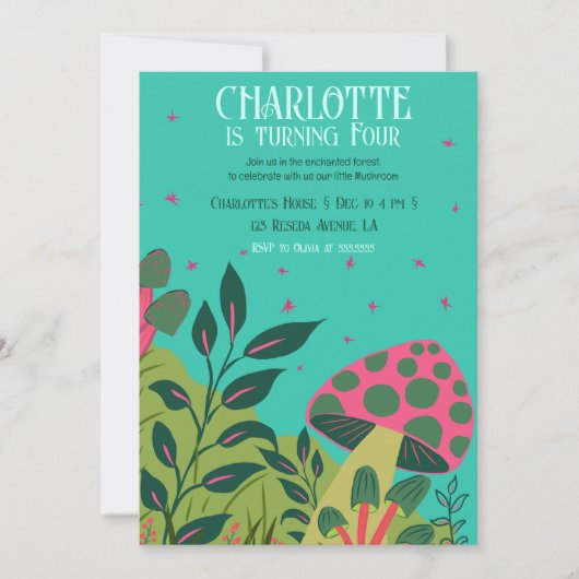 魅惑の森とキノコの童話の庭 招待状 (正面)